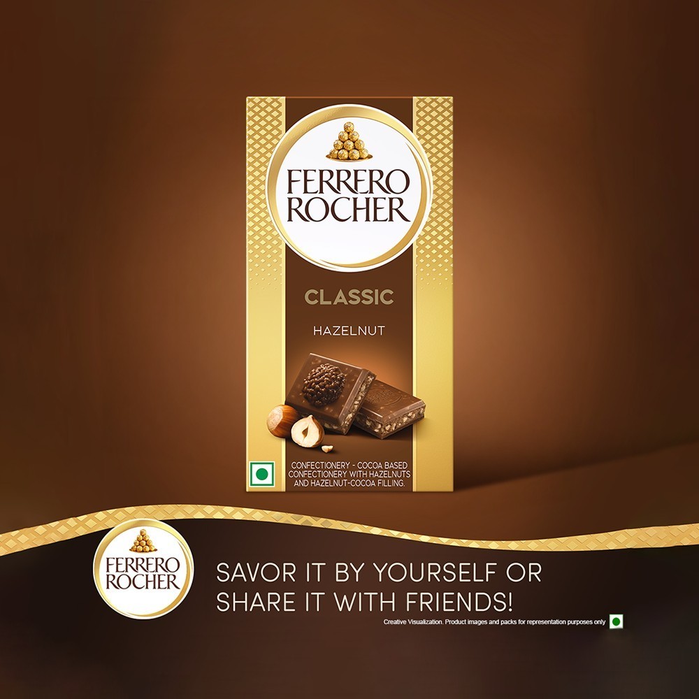 Ferrero Rocher Hazelnut Milk Chocolate Bar