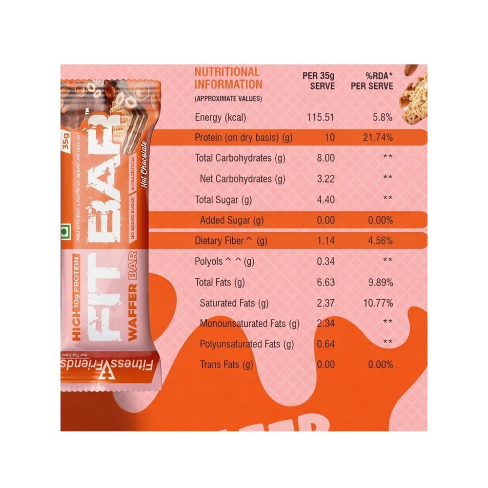 Fitness Friends 10g Protein Wafer Fit Bar (Chocolate)