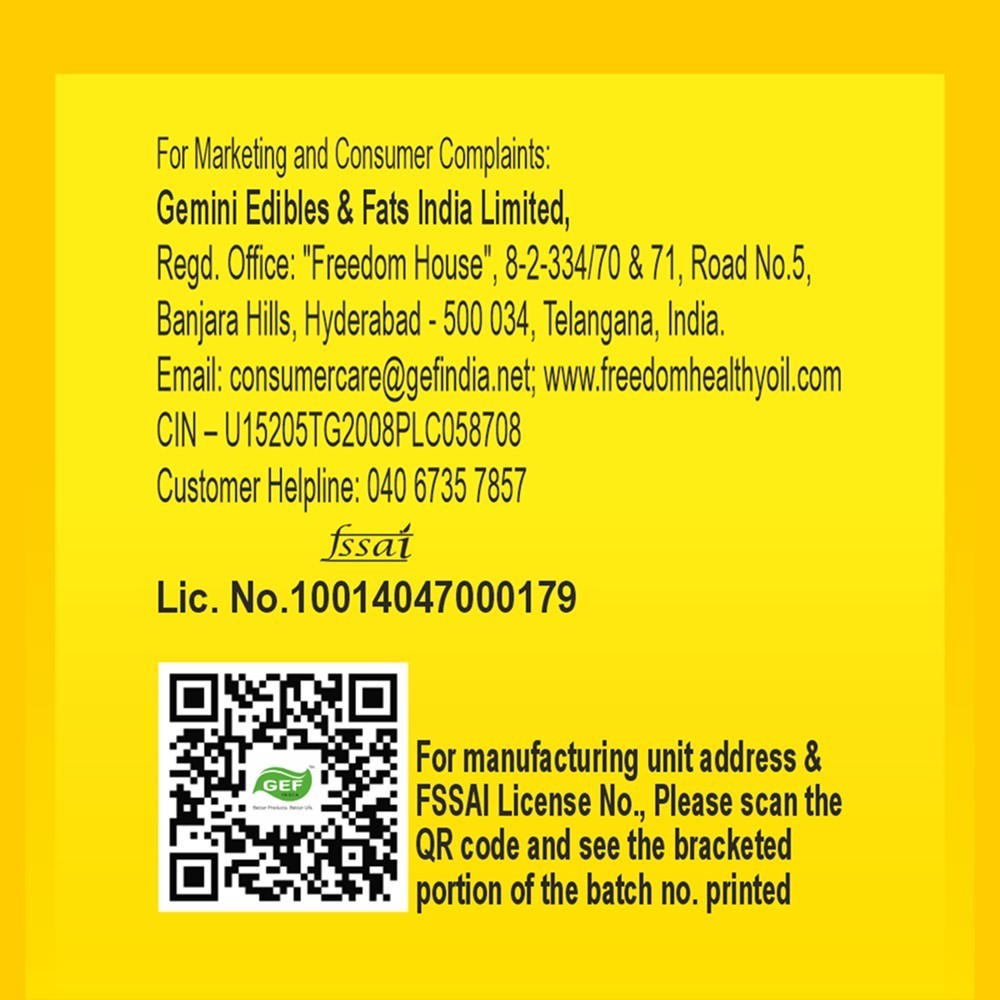 Freedom Refined Sunflower Oil