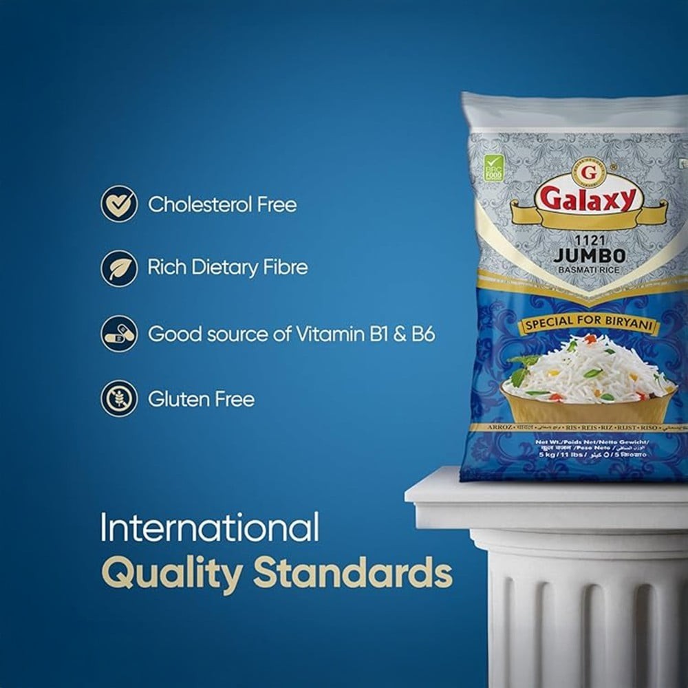 Galaxy 1121 Jumbo Basmati Rice (Extra Long Grain)