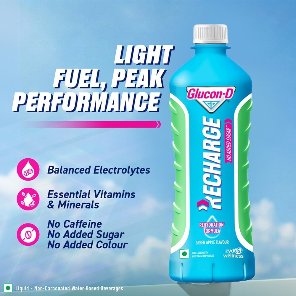 Glucon-D Recharge Green Apple Hydration & Energy Drink Mix