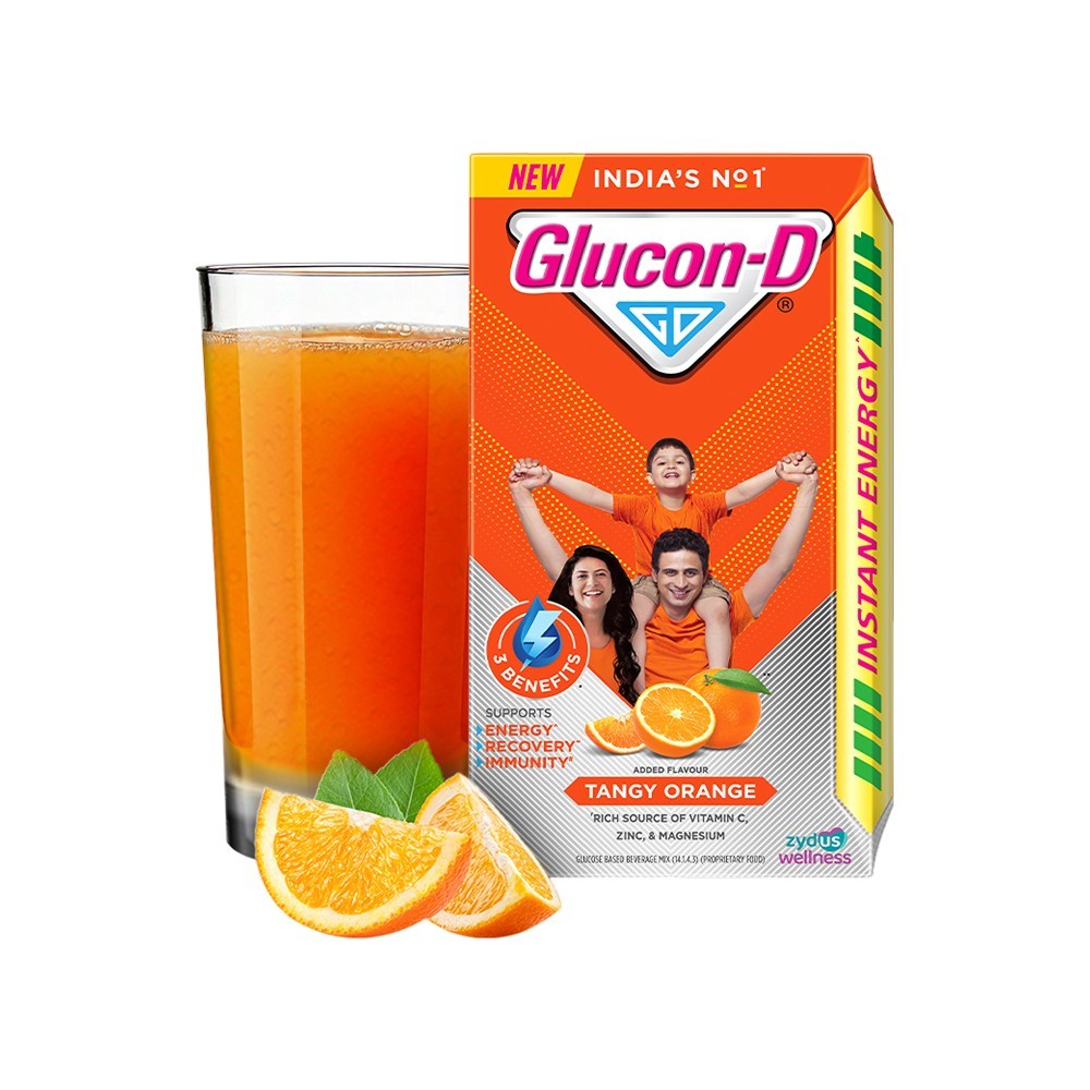 Glucon-D Tangy Orange Instant Energy Drink Mix Refill