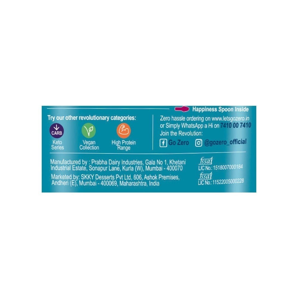 Go Zero Belgian Dark Chocolate Guilt Free Ice Cream Cup