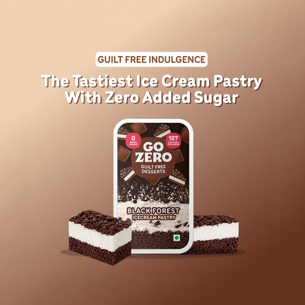 Go Zero Black Forest Ice Cream Pastry
