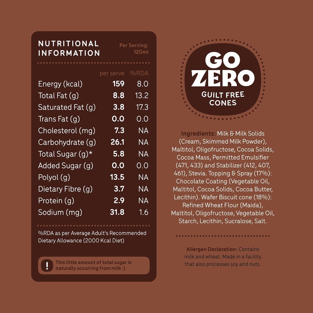 Go Zero Death By Chocolate Guilt Free Ice Cream Cone