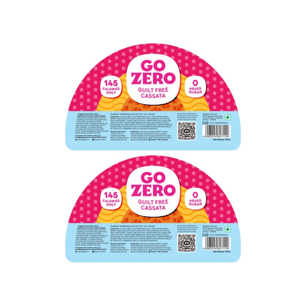 Go Zero Guilt Free Cassata Ice Cream