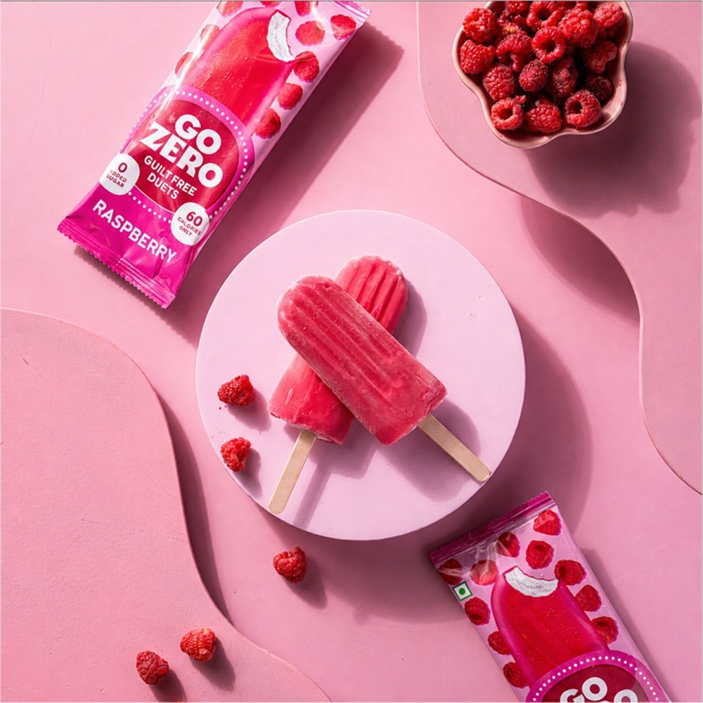 Go Zero Raspberry Duet Guilt Free Ice Cream Stick