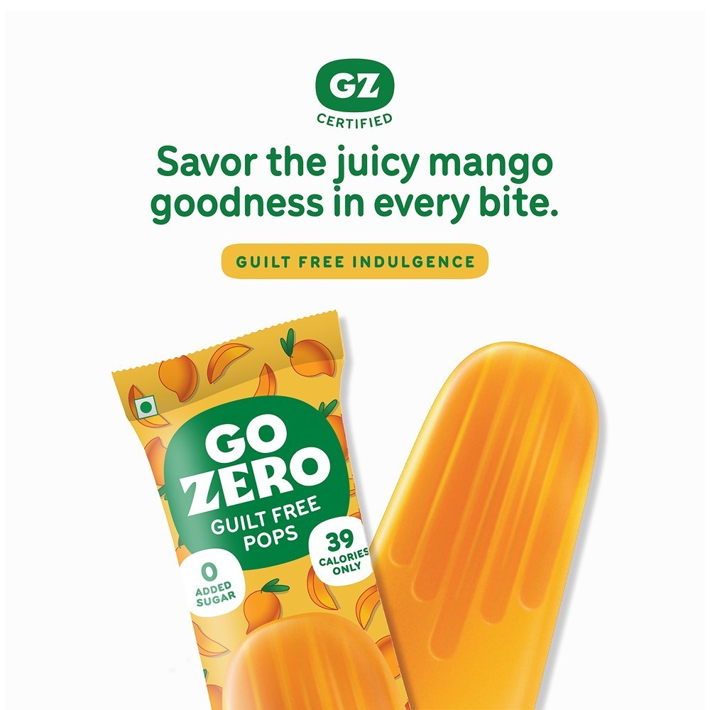 Go Zero Tropical Mango Guilt Free Fruit Ice Cream Popsicle
