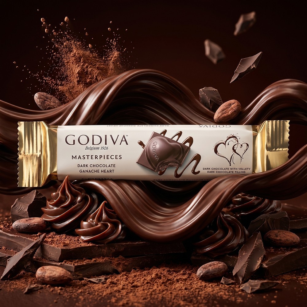 Godiva Ganache Heart Dark Chocolate Bar