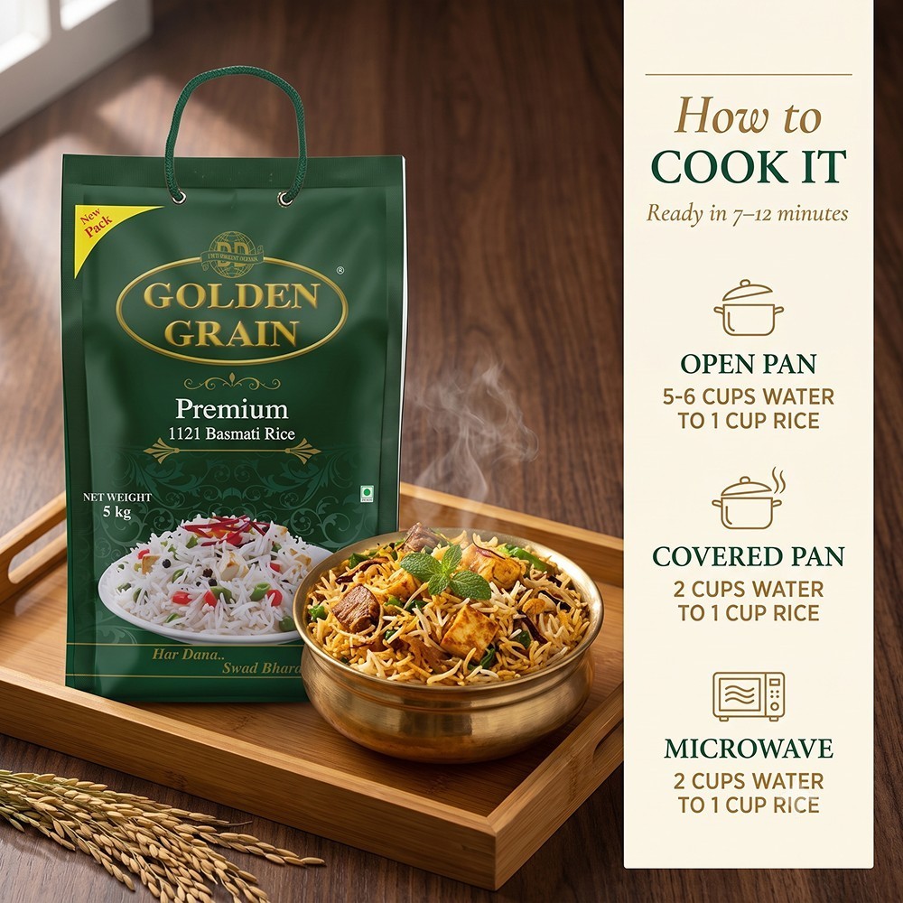 Golden Grain Premium Basmati Rice (Extra Long Grain)
