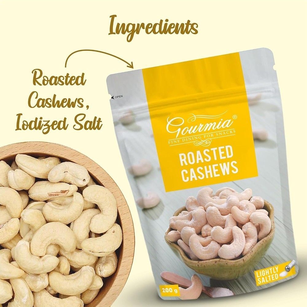 Gourmia Lightly Salted Roasted Flavoured Cashew