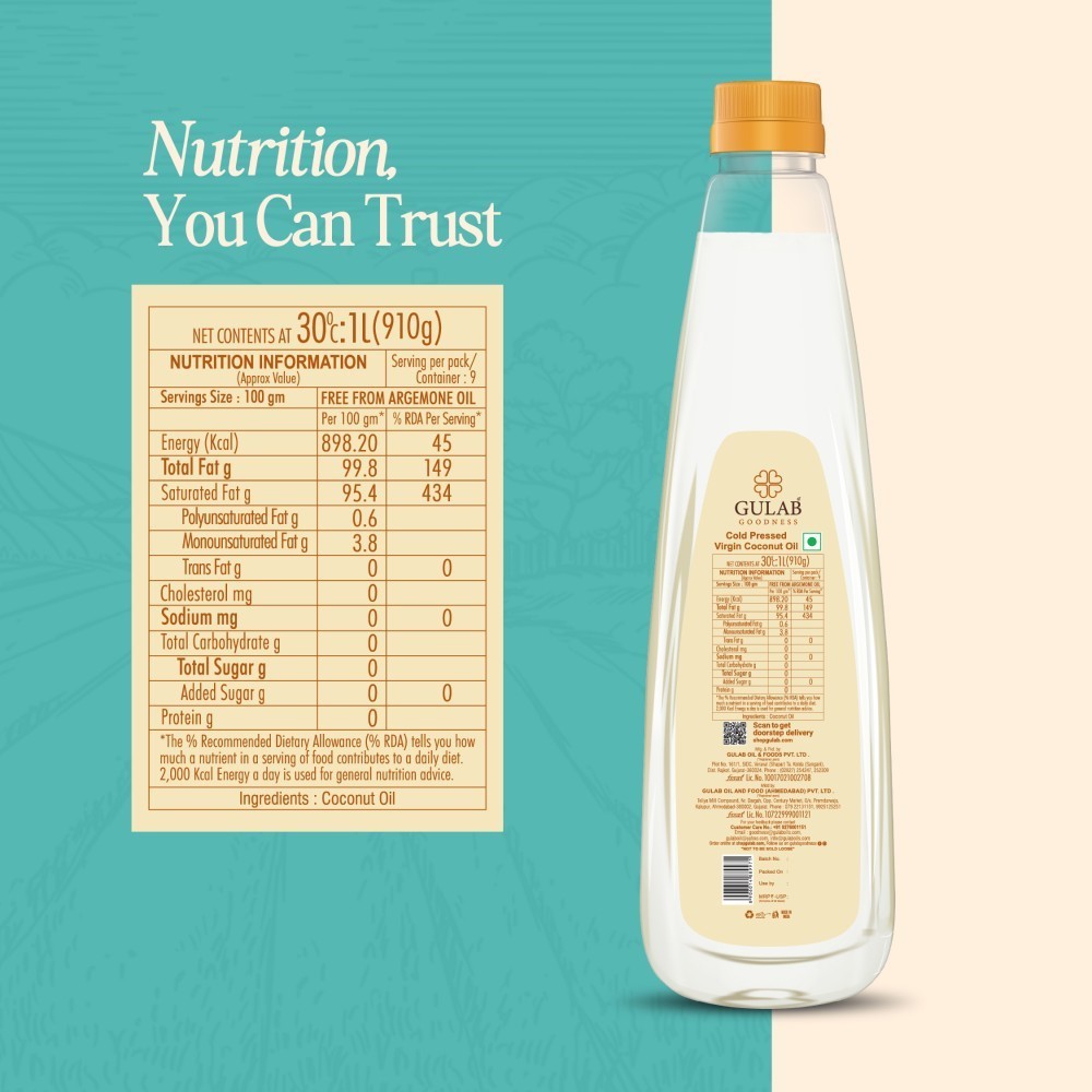 Gulab Cold Pressed Virgin Coconut Oil