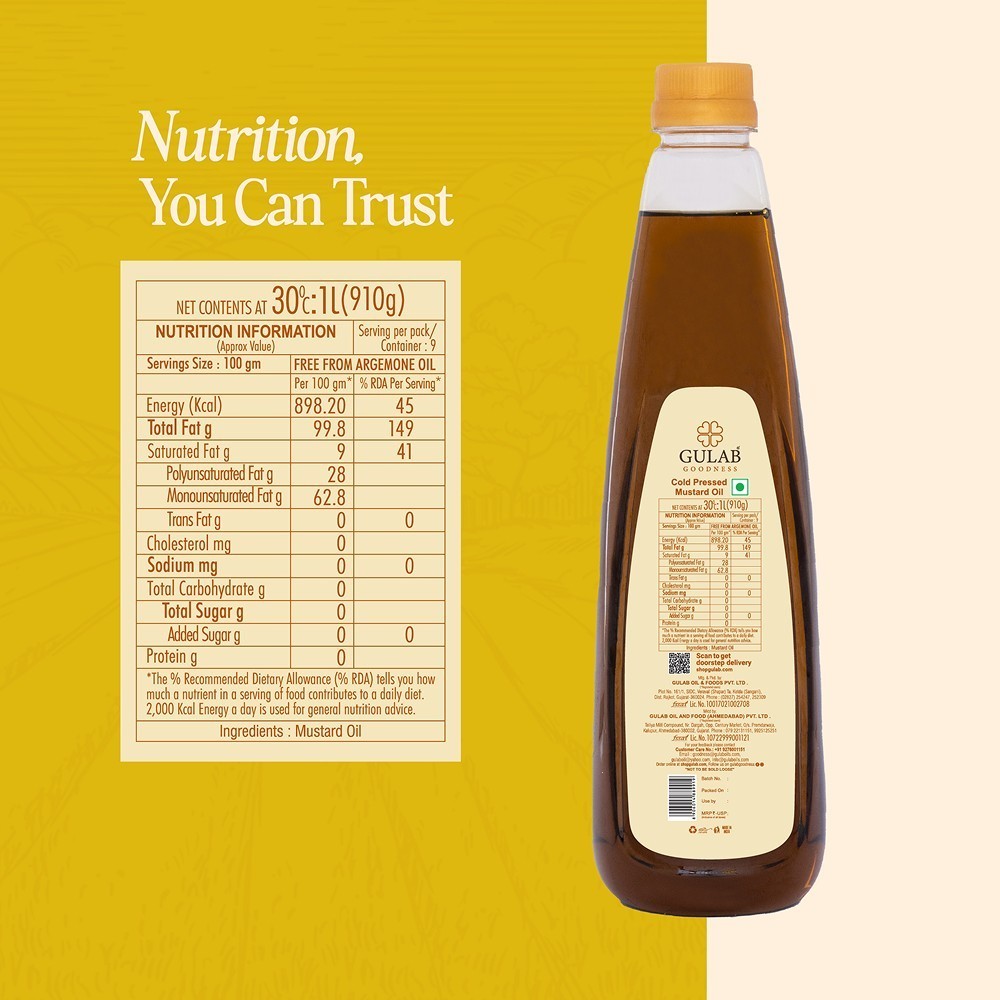 Gulab Premium Cold Pressed Mustard Oil
