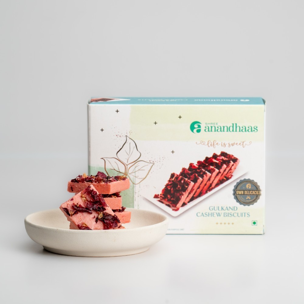 Gulkand Cashew Biscuit by Shree Anandhaas