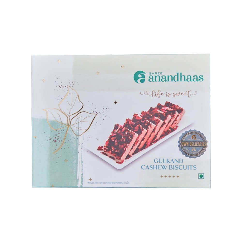 Gulkand Cashew Biscuit by Shree Anandhaas