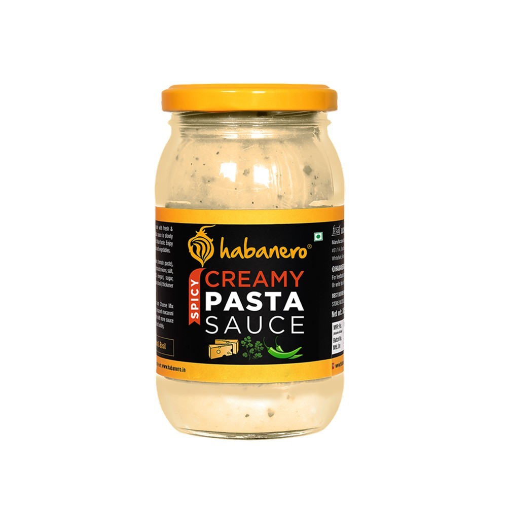 Habanero Herb-Infused Alfredo Style White Pasta Sauce