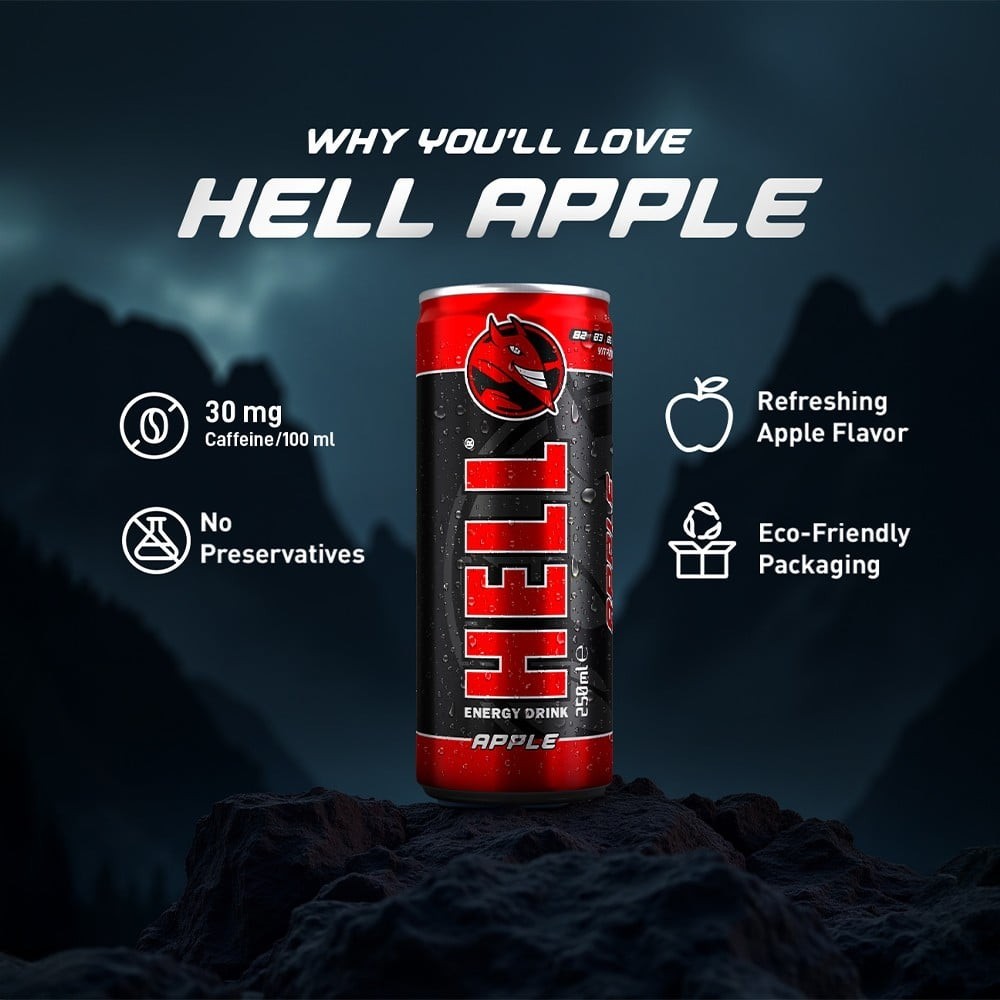 Hell Energy Apple Energy Drink - 250 ml