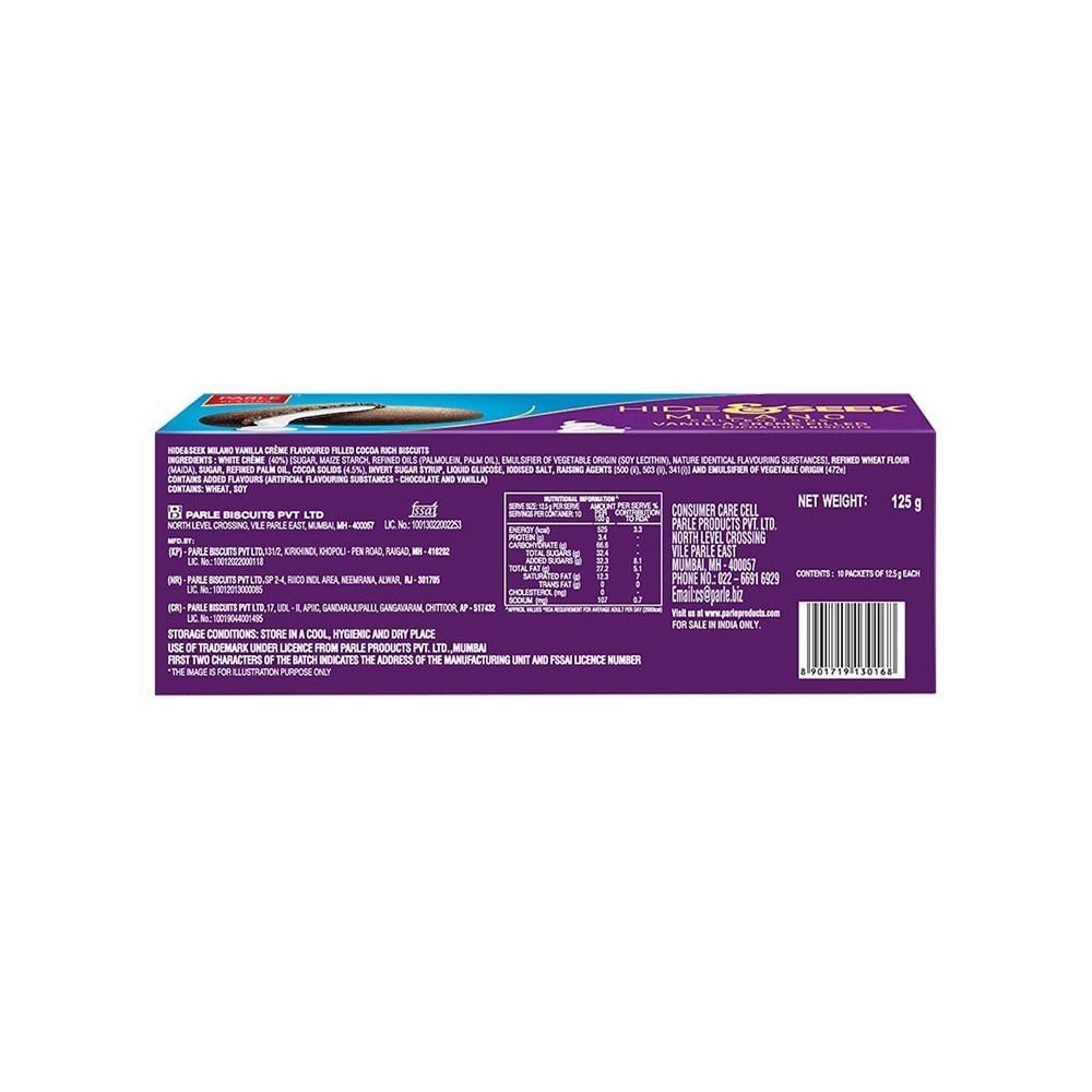 Hide & Seek Milano Center Filled Biscuits (Vanilla Creme)