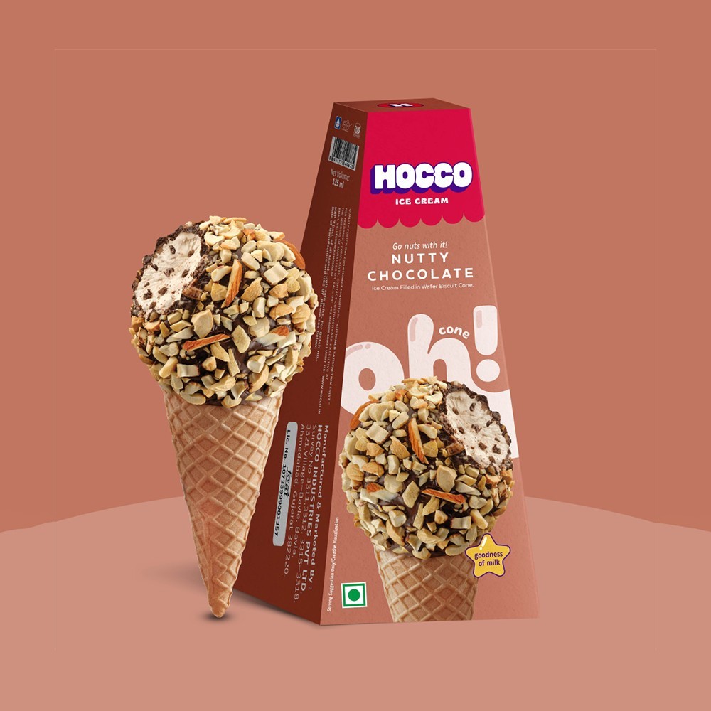 Hocco Nutty Chocolate Ice Cream Cone