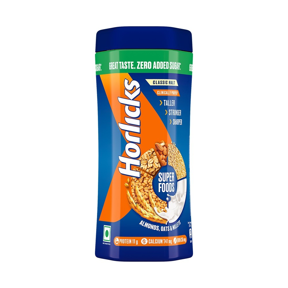 Horlicks Classic Malt Drink Mix (No Added Sugar)