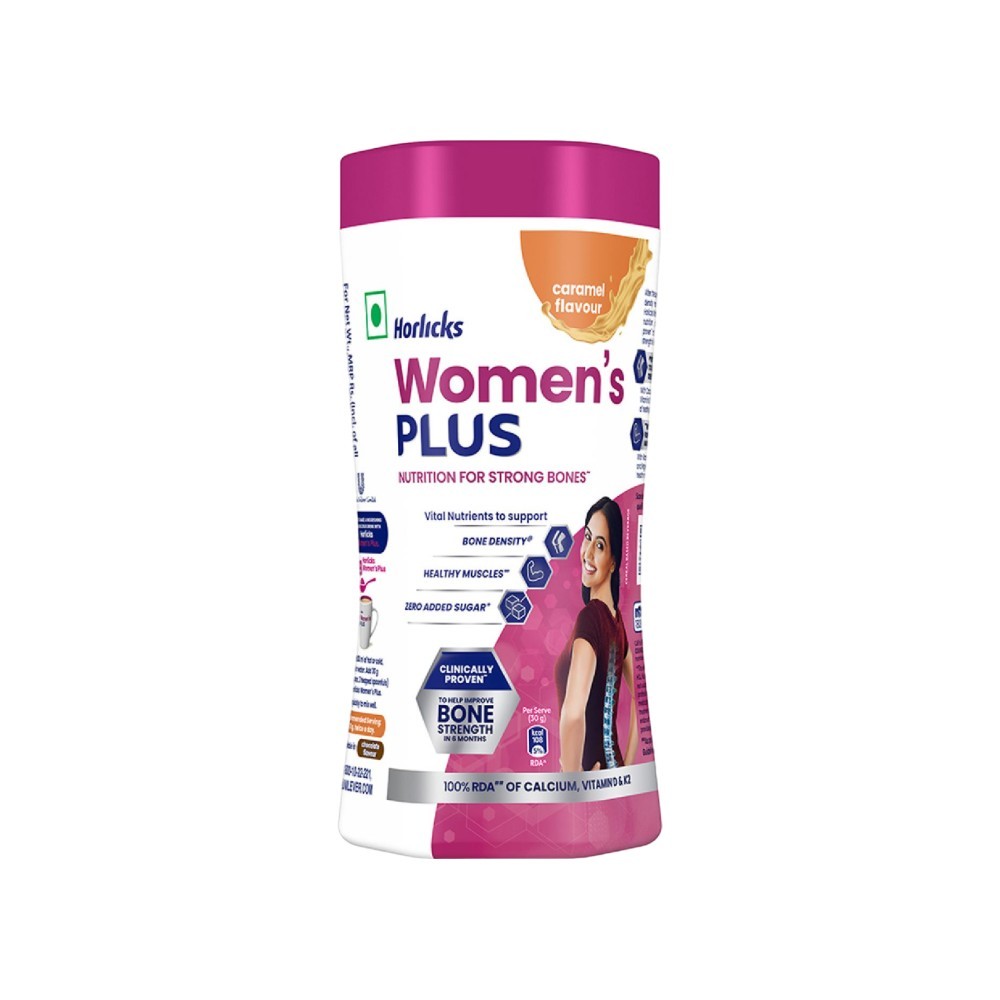 Horlicks Women's Plus Caramel Drink Mix (Jar)