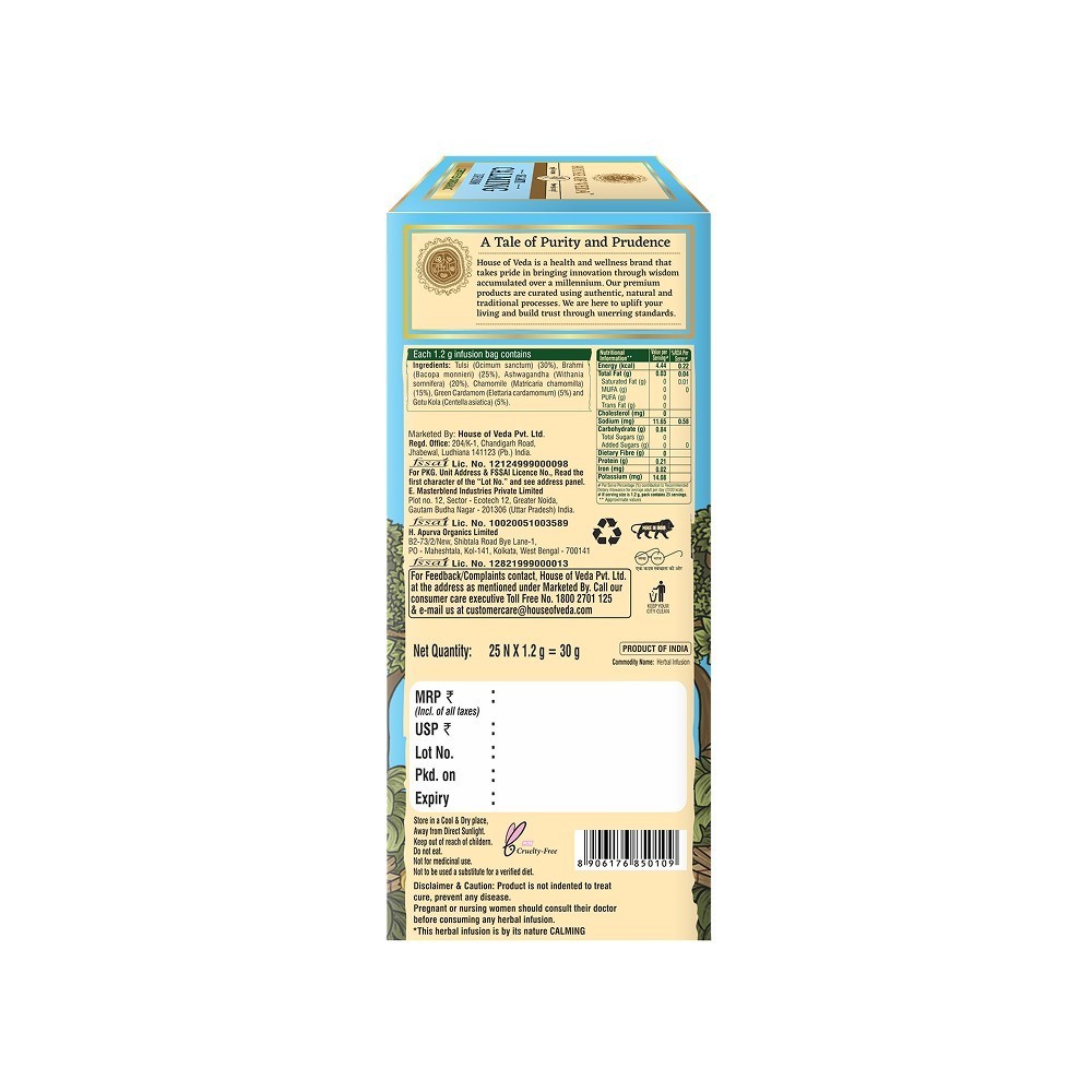 House of Veda Chamomile Calming Infusion Organic Tea Bags