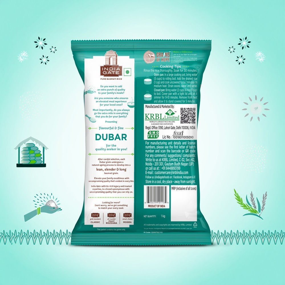 India Gate Dubar Basmati Rice (Long Grain)