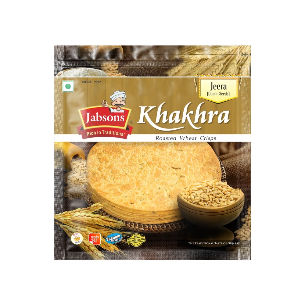 Jabsons Roasted Wheat Khakhra Jeera