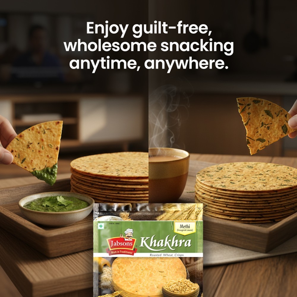 Jabsons Roasted Wheat Khakhra (Methi)