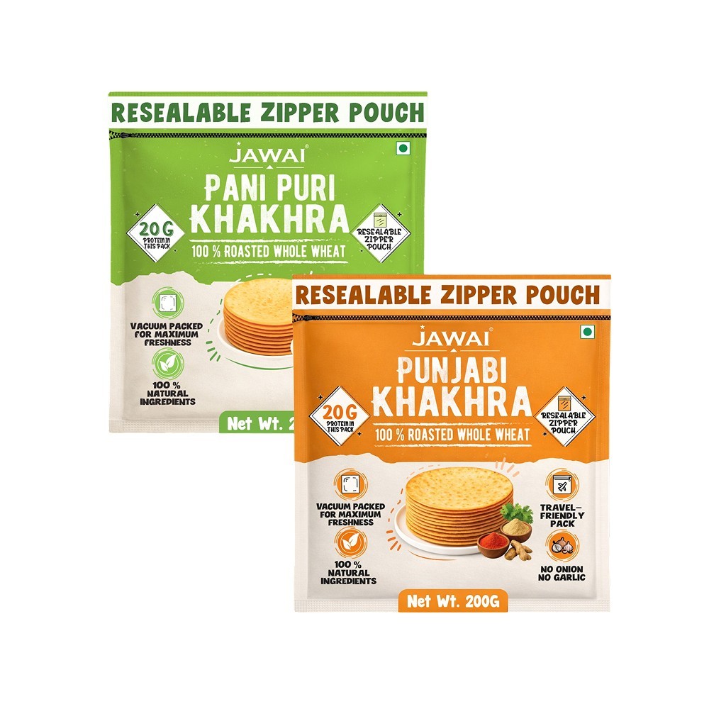 Jawai Punjabi & Pani Puri Roasted Whole Wheat Khakhra