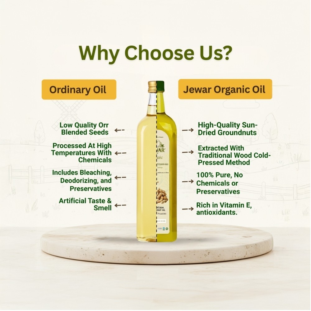 Jewar Wood Cold Pressed Organic Groundnut Oil