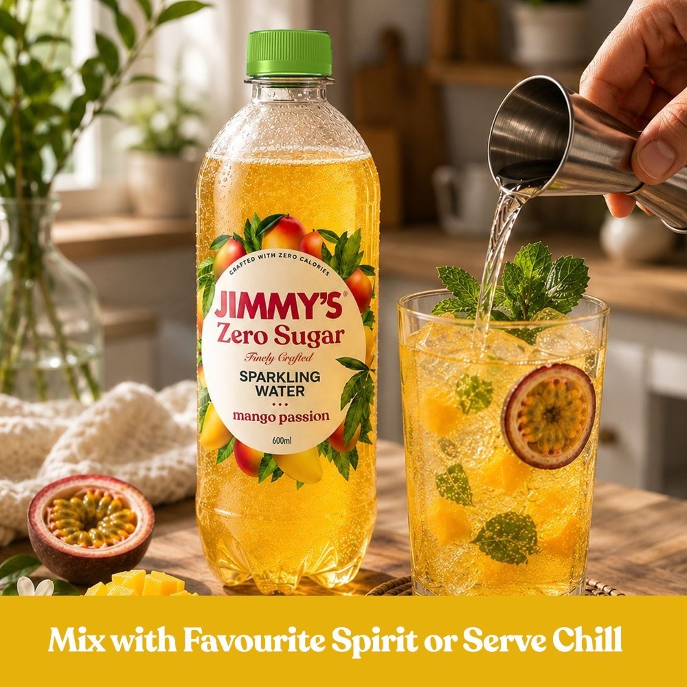 Jimmy's Mango Passion Zero Sugar Sparkling Drink