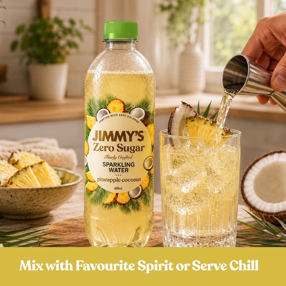 Jimmy's Pineapple Coconut Zero Sugar Sparkling Drink