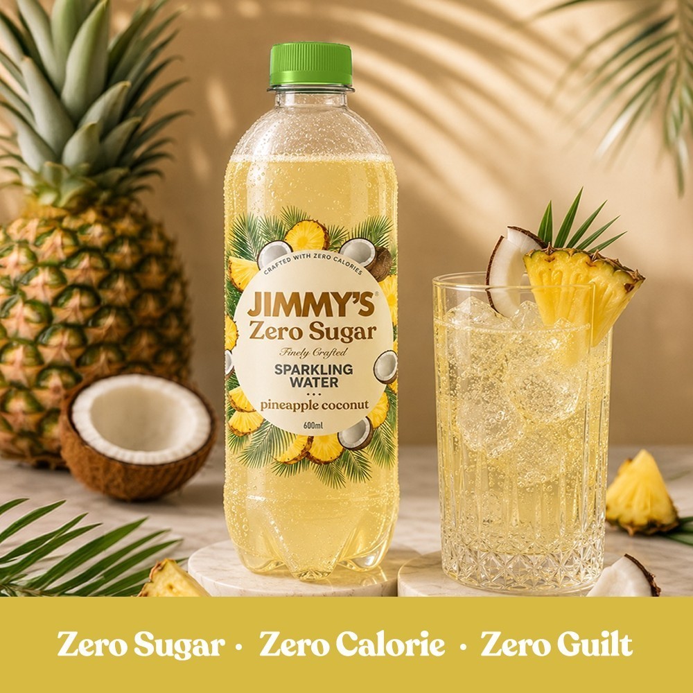 Jimmy's Pineapple Coconut Zero Sugar Sparkling Drink
