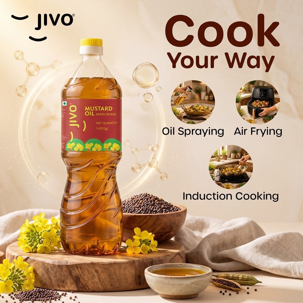 Jivo Kachi Ghani Cold Pressed Mustard Oil