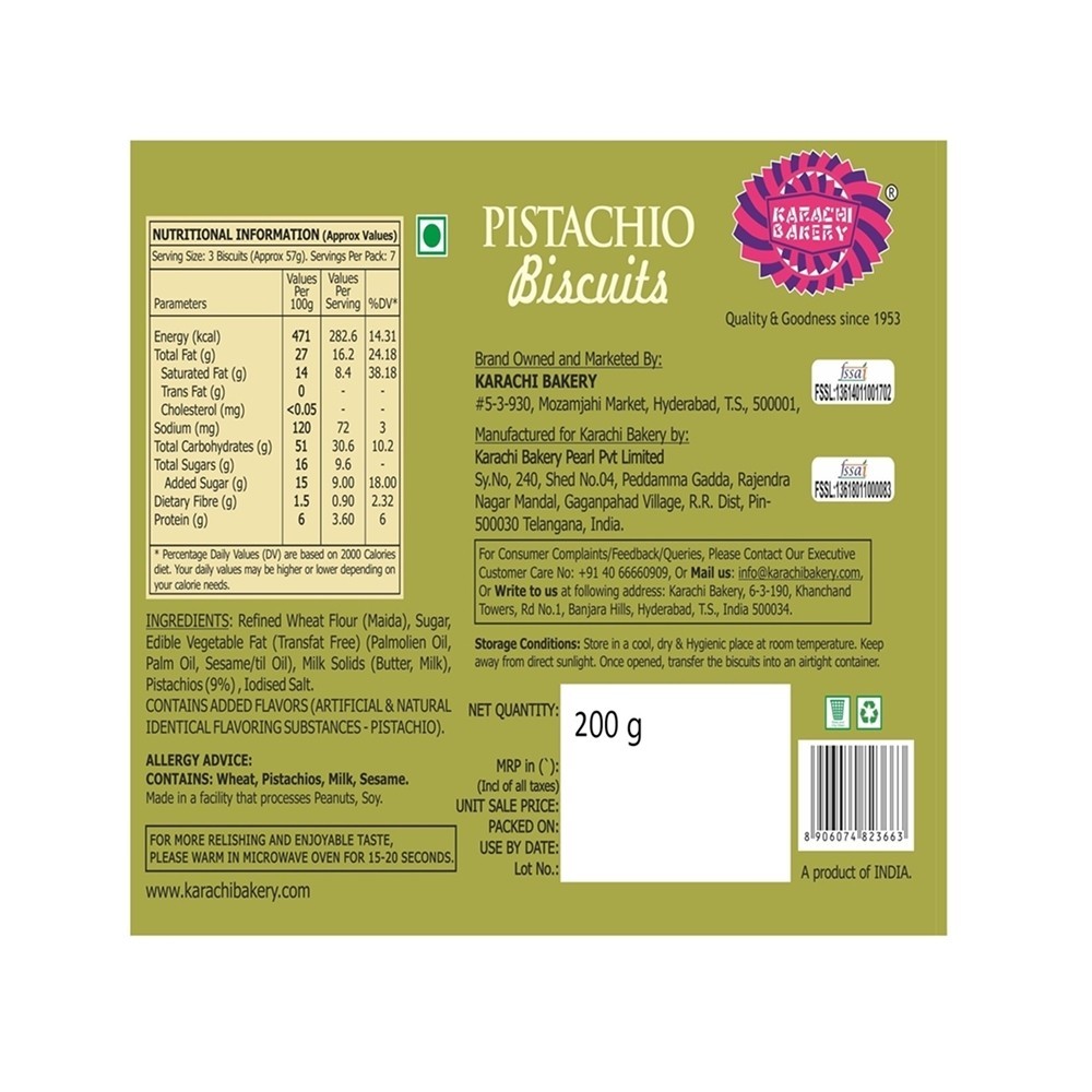 Karachi Bakery Pistachios Bakery Cookies