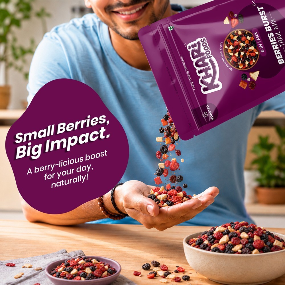 Khari Foods Premium Dried Berries 5 in 1 Trail Mix