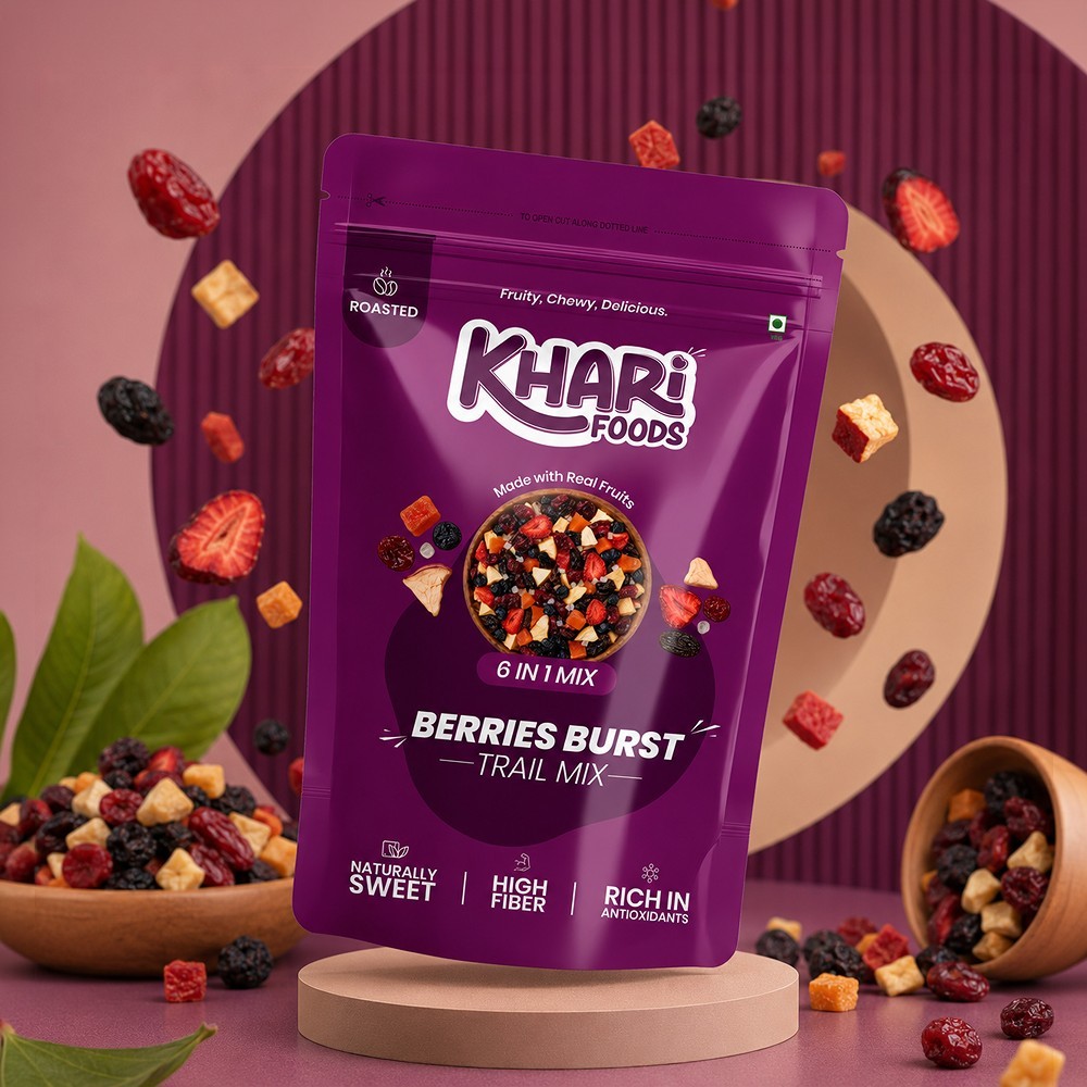 Khari Foods Premium Dried Berries 5 in 1 Trail Mix