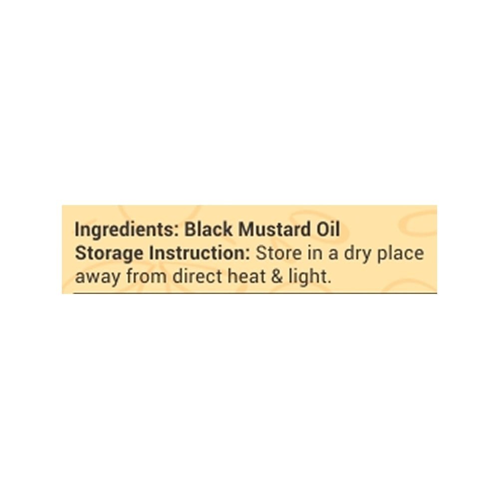 Kisaansay Rajasthani Kachi Ghani Cold Pressed Mustard Oil (Black)