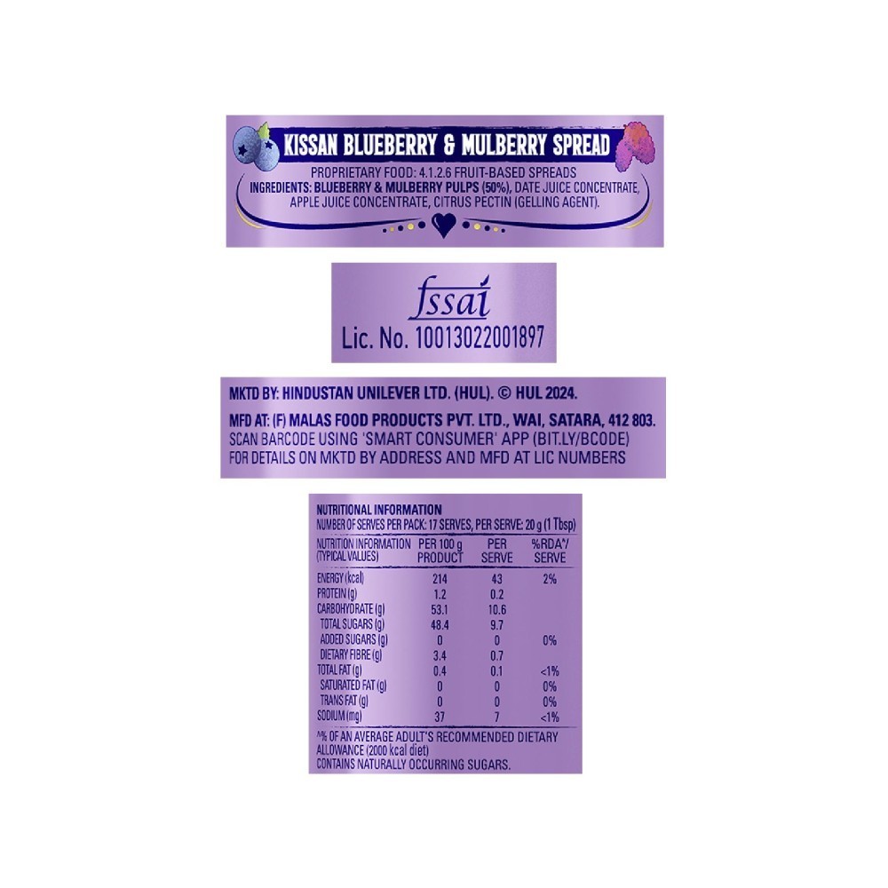 Kissan Blueberry & Mulberry Jam Spread