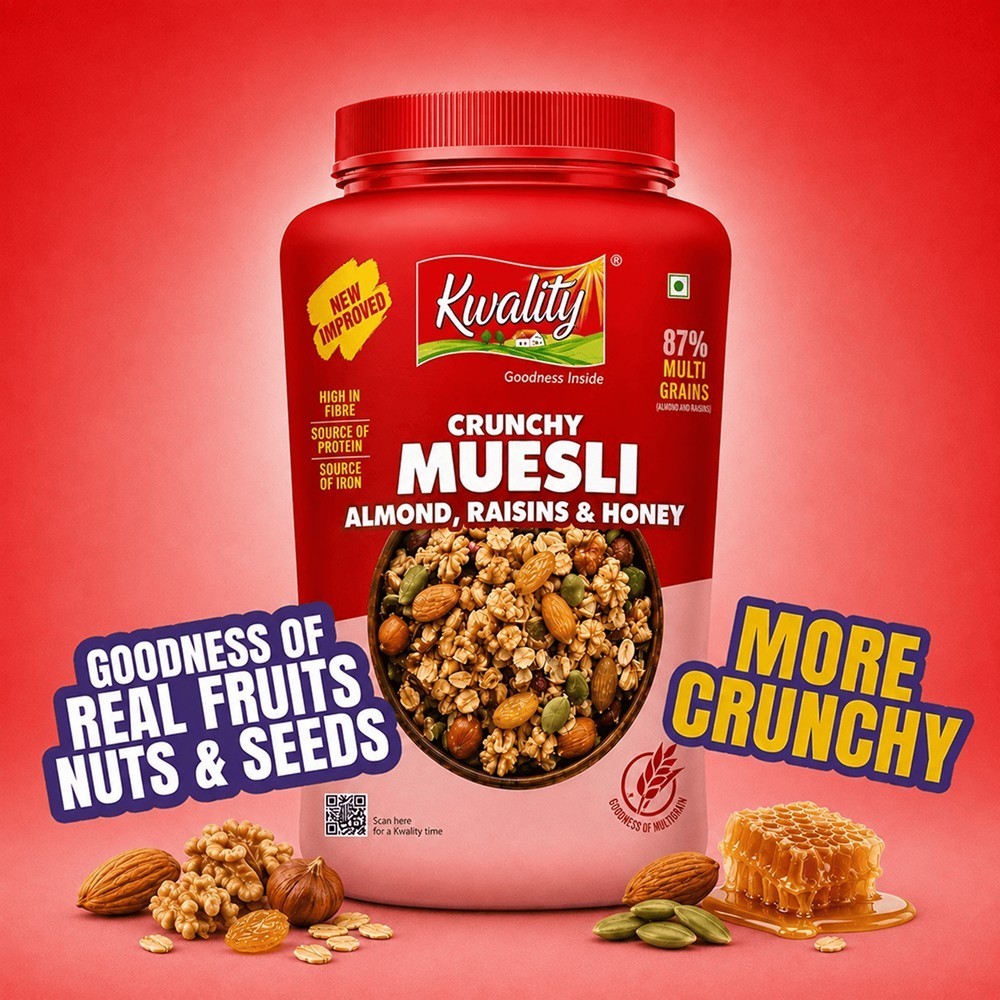 Kwality Crunchy Muesli Almond, Raisins & Honey