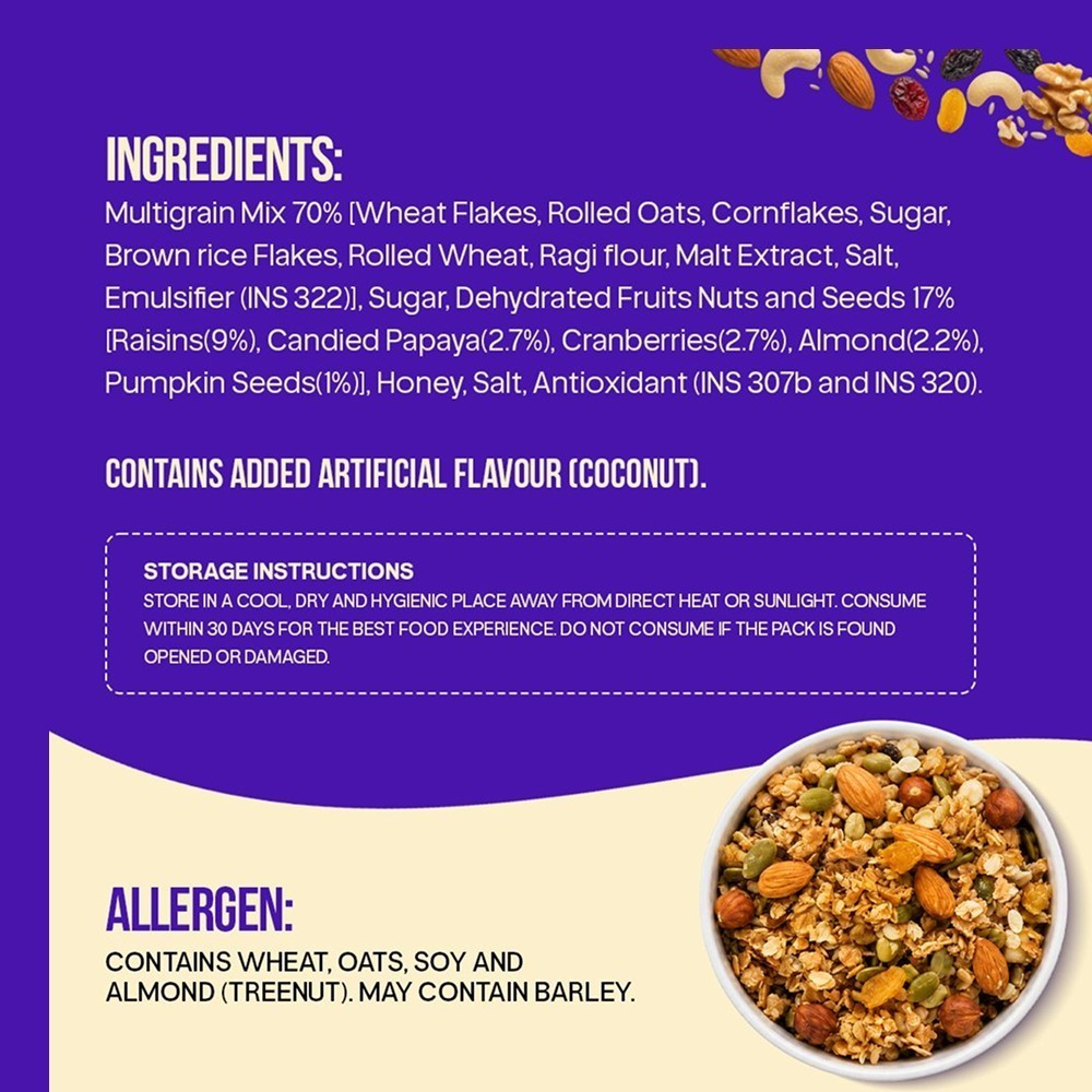 Kwality Crunchy Muesli Fruit, Nut & Seeds