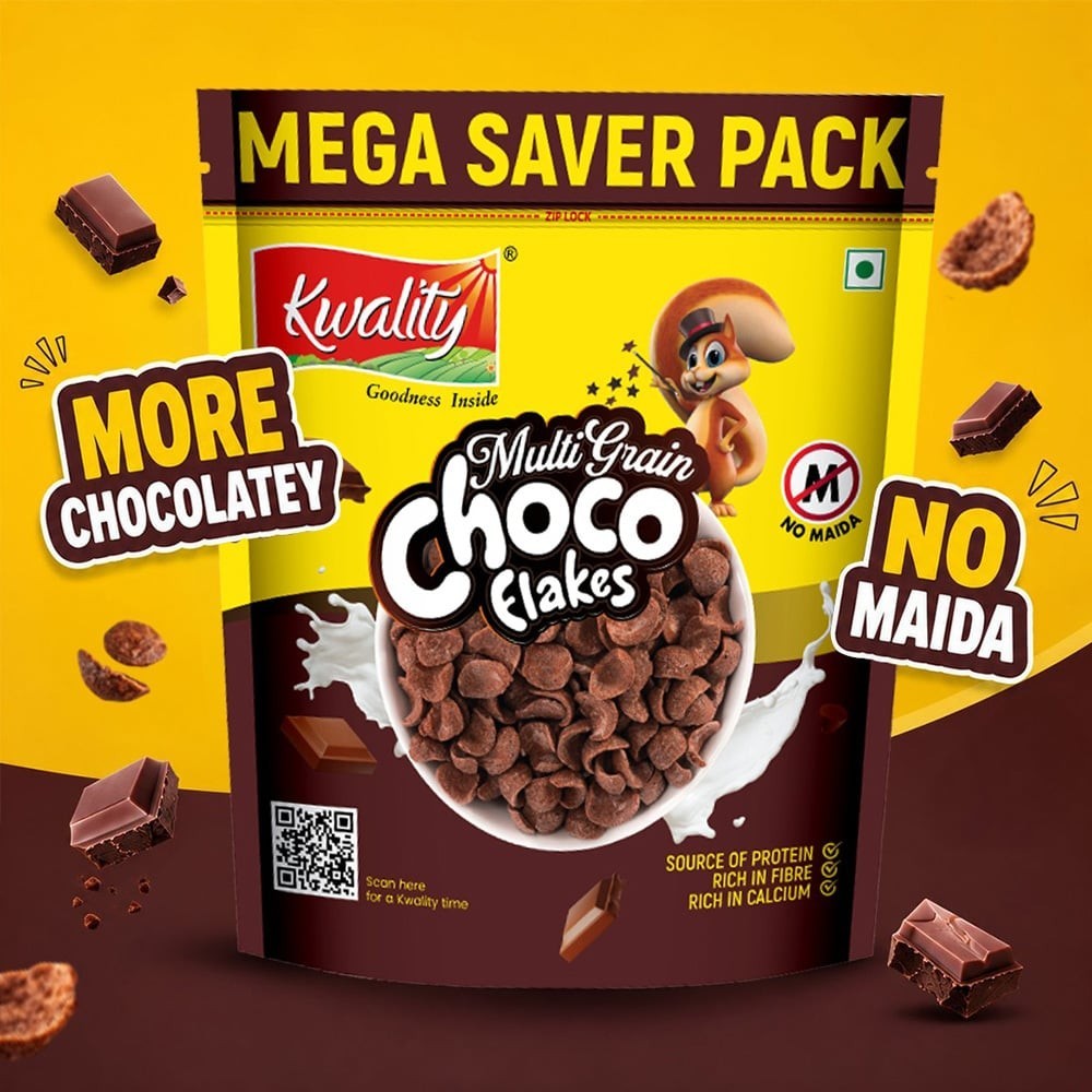 Kwality Multigrain Choco Flakes - No Maida