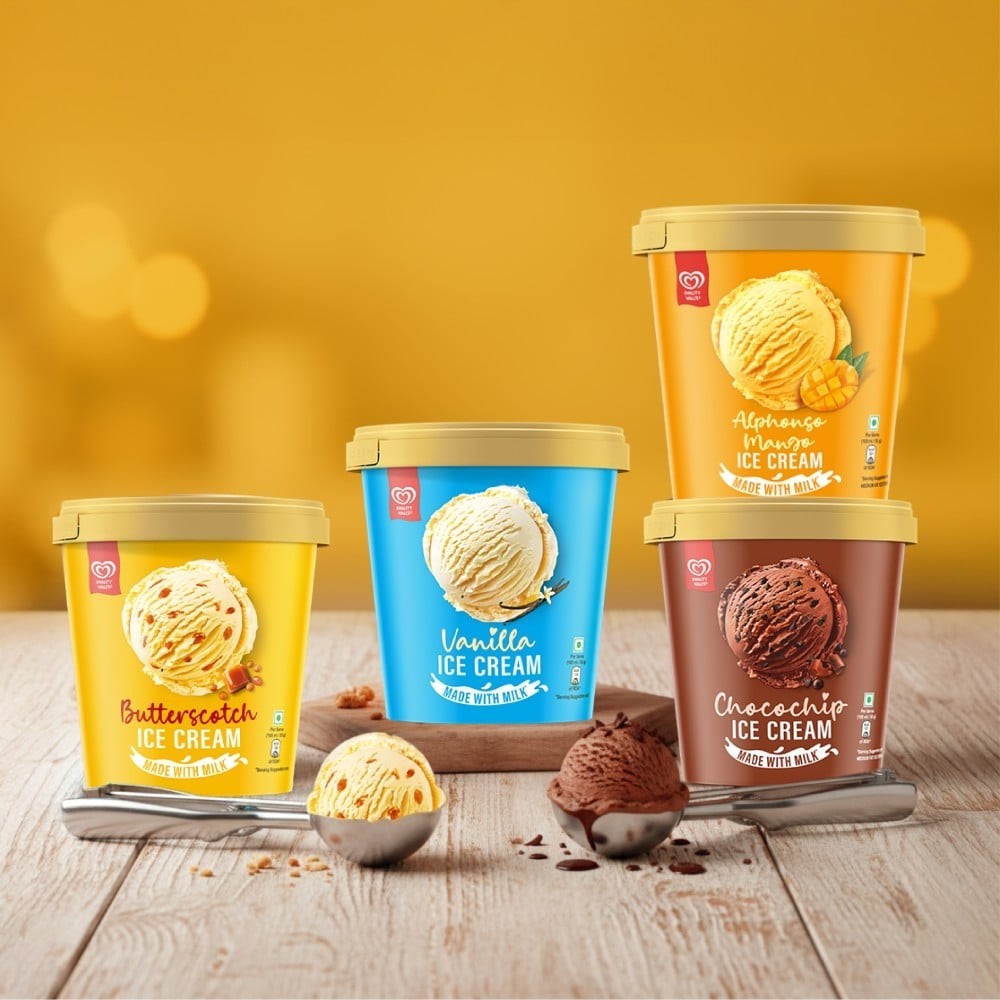 Kwality Wall's Butterscotch Ice Cream Tub