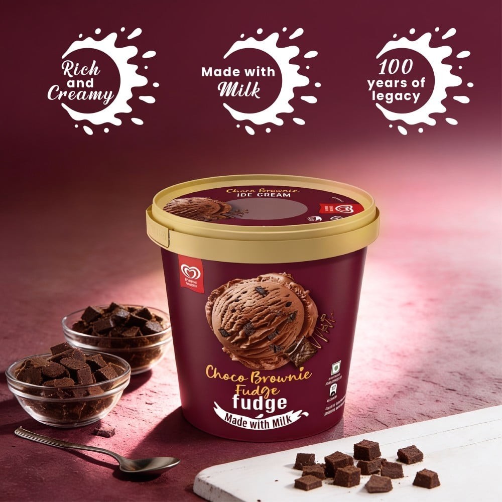 Kwality Wall's Choco Brownie Fudge Ice Cream Tub