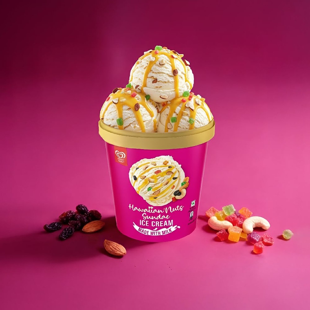 Kwality Wall's Hawaiian Nuts Sundae Ice Cream Tub