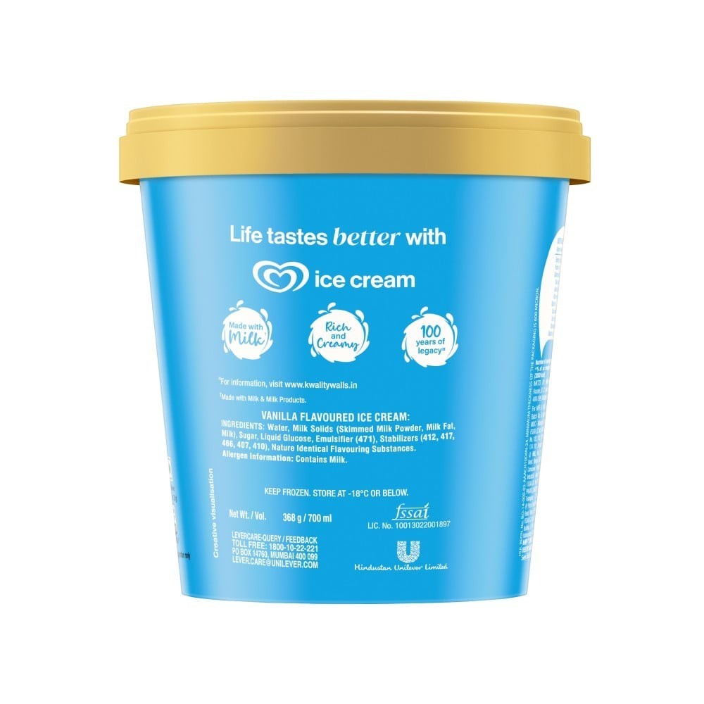 Kwality Wall's Vanilla Ice Cream Tub