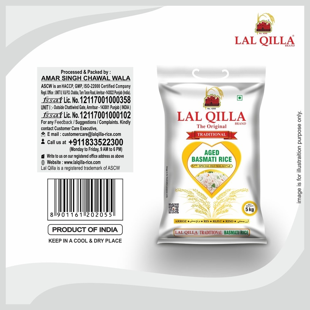 Lal Qilla Traditional Aged Basmati Rice (Extra Long Grain)