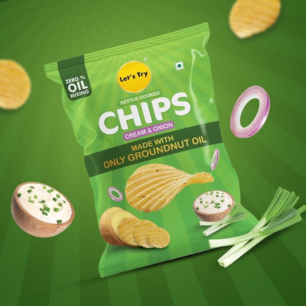 Let's Try Cream & Onion Chips