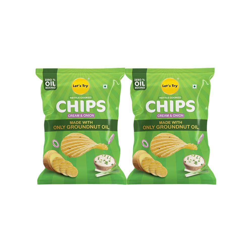 Let's Try Cream & Onion Chips